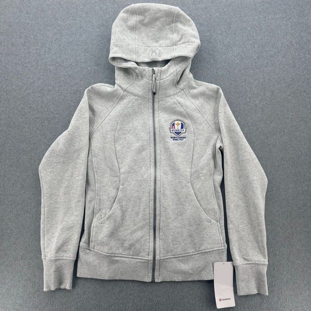 Lululemon Ryder Cup 2023 Scuba Full Zip Hoodie Womens 10 Gray NWT Golf